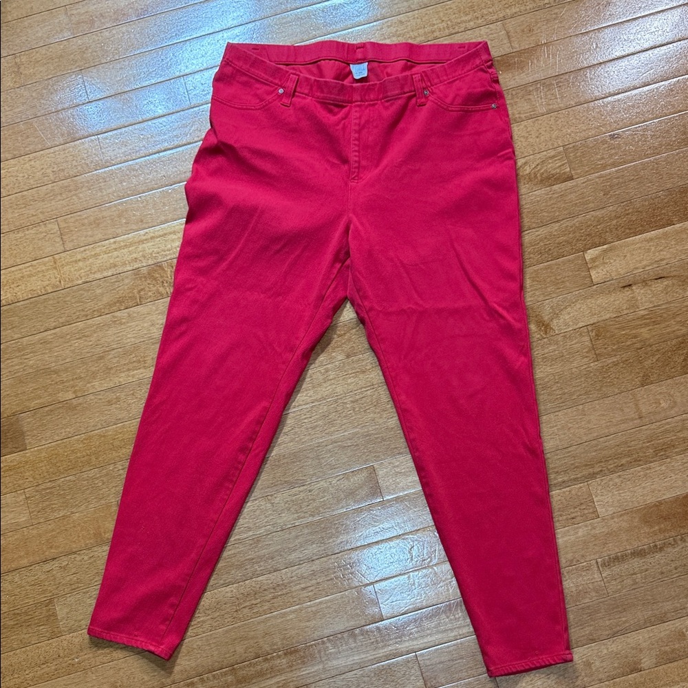 Women's Red Jeggings size XXL in GUD